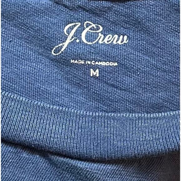 2/$30 J. Crew "Ciao Baby" Short Sleeve Cotton T-Shirt Blue AG839 Size M - Picture 12 of 13
